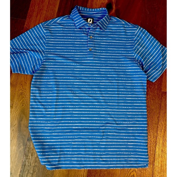 FootJoy Other - FootJoy FJ Golf Polo Shirt Blue Striped Short Sleeve Men's M
